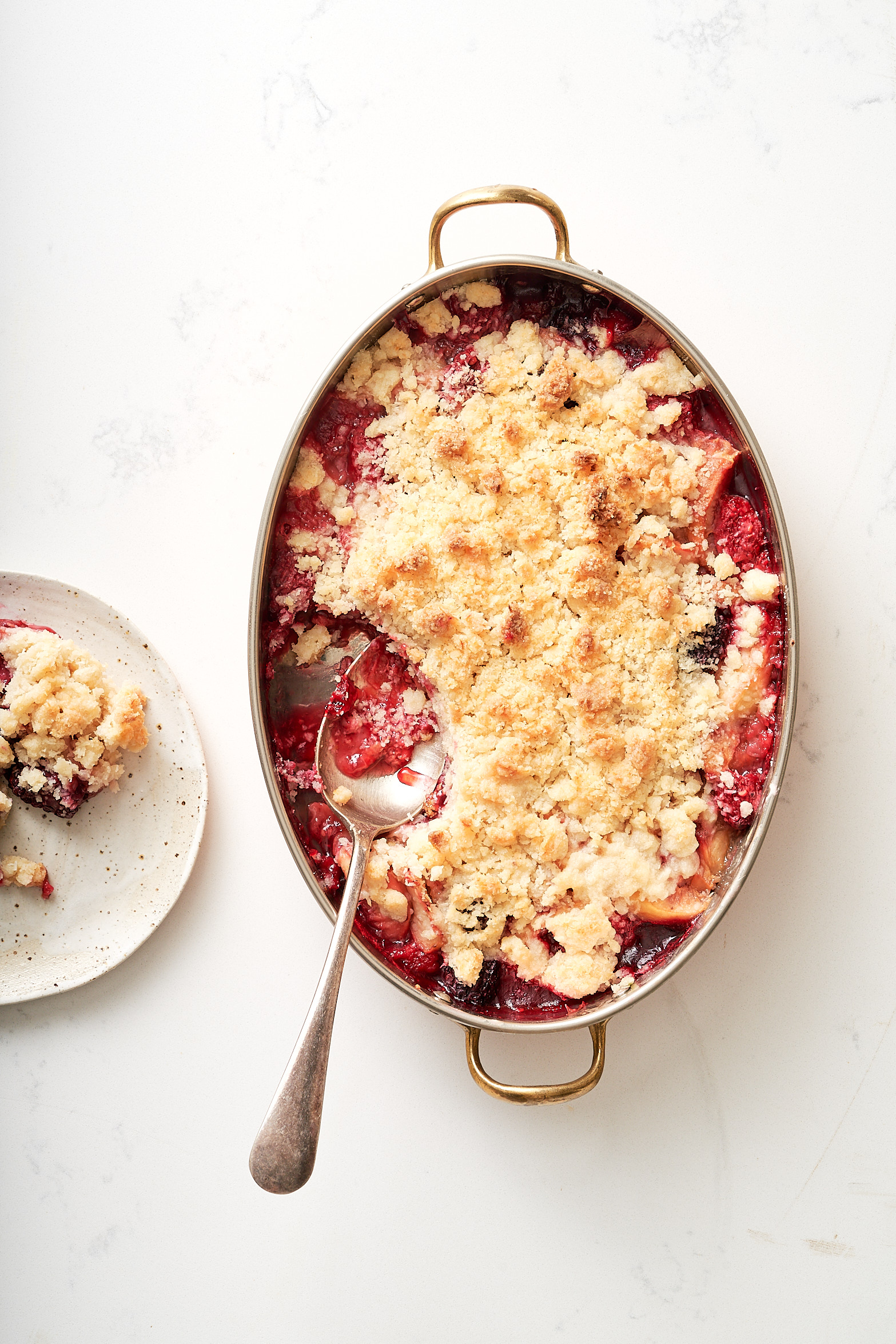 Crumble food photography