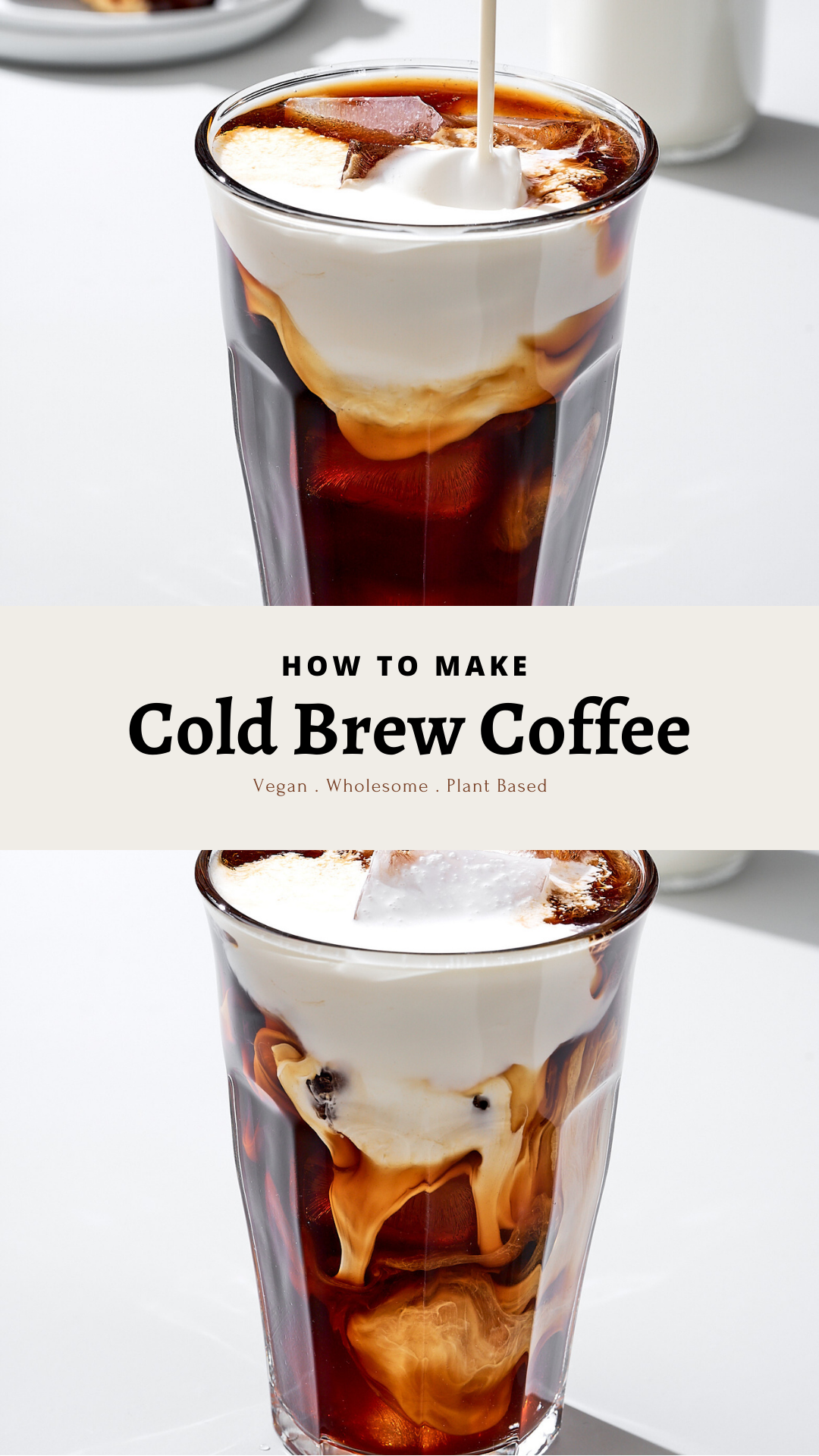 Pinterest pin for cold brew coffee 